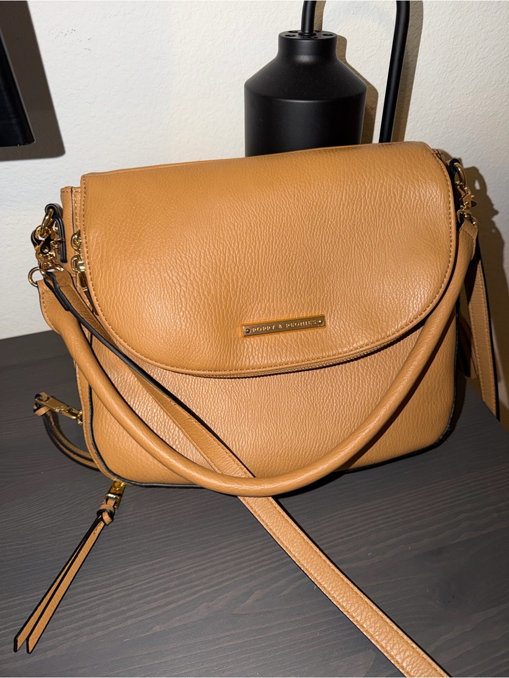 Poppy & Peonies Downtown Crossbody Camel